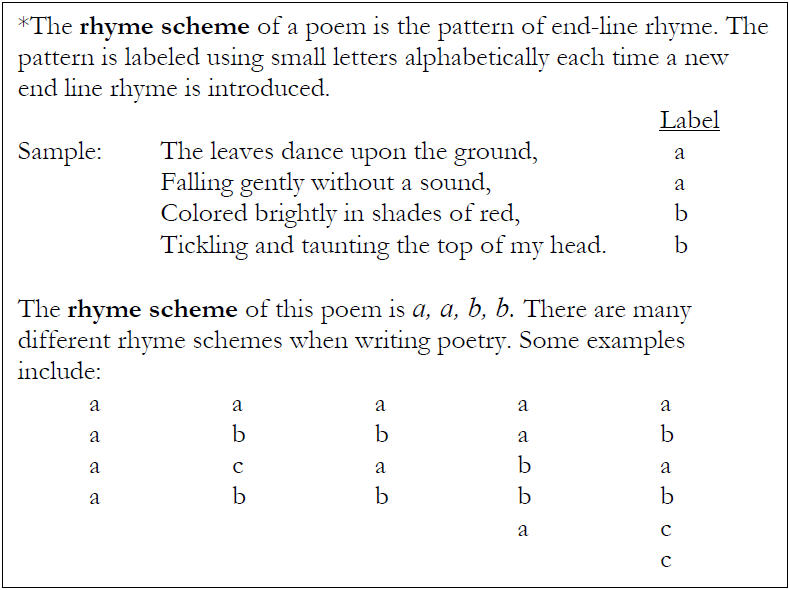 rhyme-scheme